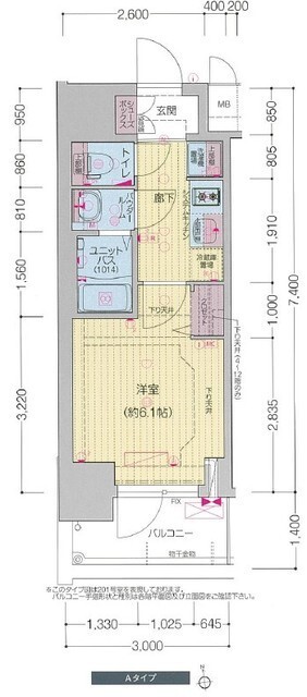 8階の間取り図
