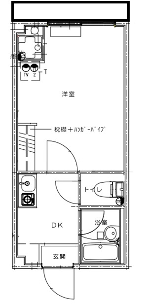 1Kタイプ　2019年リフォーム　