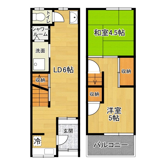 -階の間取り図