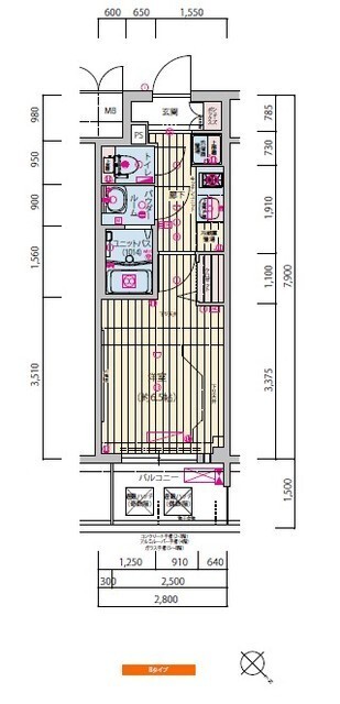 6階の間取り図