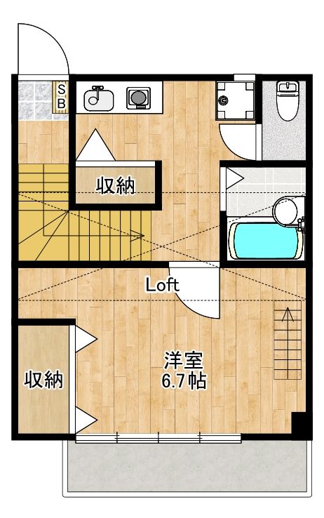2階の間取り図