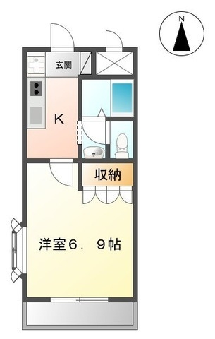 1Kのお部屋です