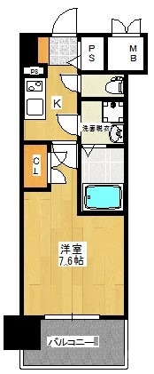1Kのお部屋です