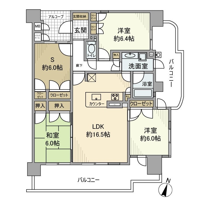 3LDKのお部屋です