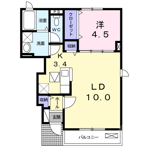 1LDKのお部屋です