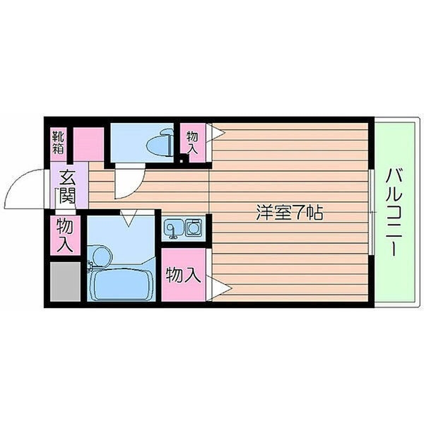 1Kのお部屋です