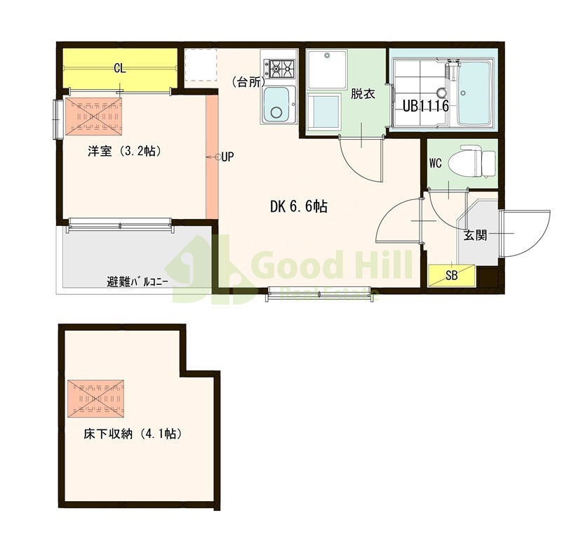 1階の間取り図