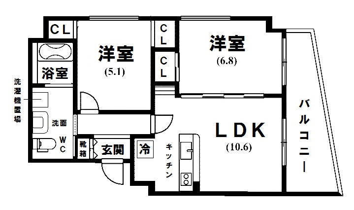 8階の間取り図
