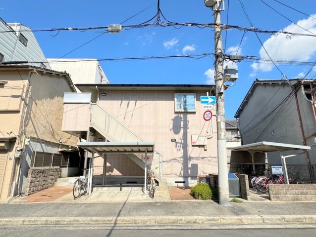大阪市東住吉区湯里２丁目の賃貸アパートの外観