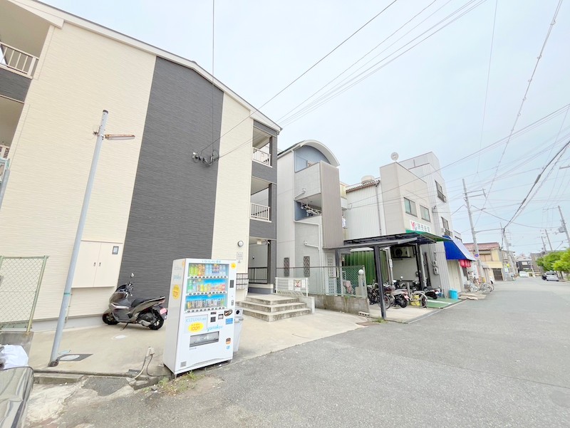 大阪市東住吉区公園南矢田３丁目の賃貸アパートの外観