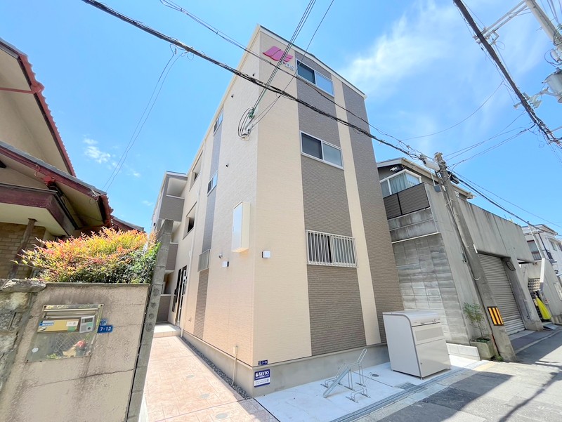 大阪市東住吉区照ケ丘矢田３丁目の賃貸アパートの外観