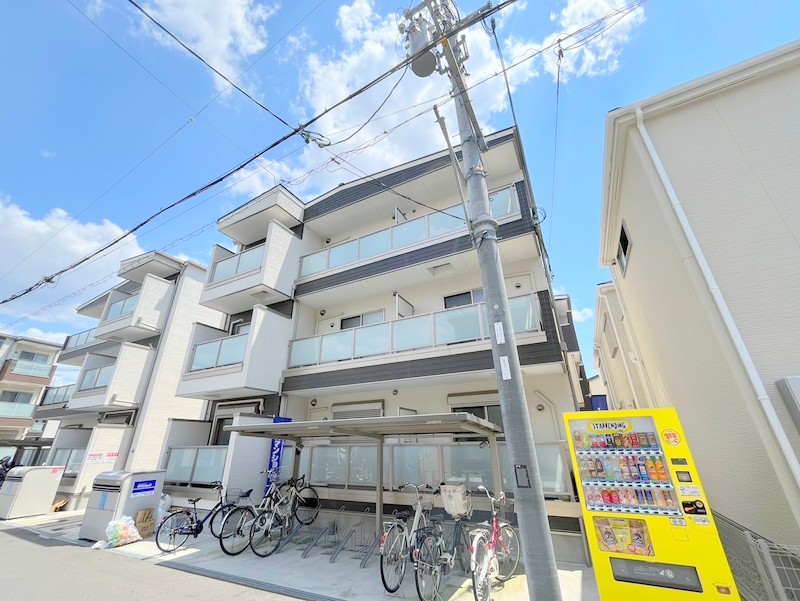 大阪市東住吉区矢田３丁目の賃貸アパートの外観