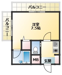 2階の間取り図