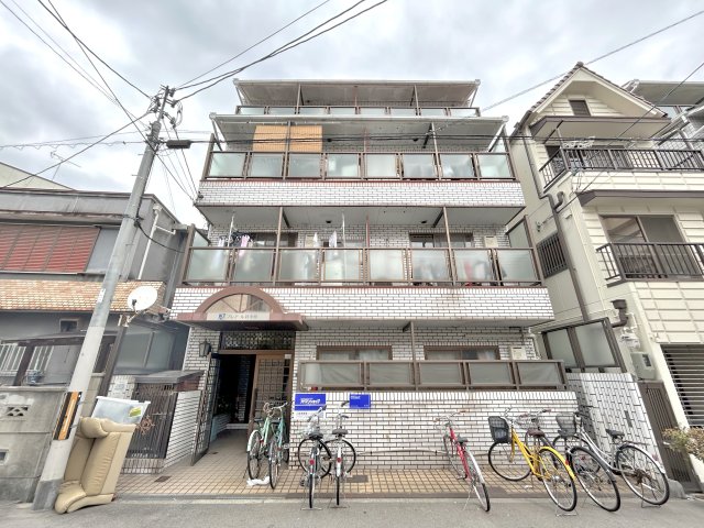 大阪市東住吉区針中野４丁目の賃貸マンションの外観