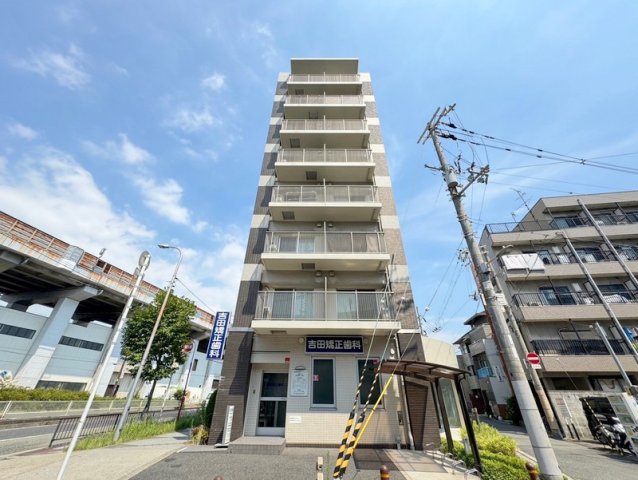 大阪市東住吉区針中野１丁目の賃貸マンションの外観