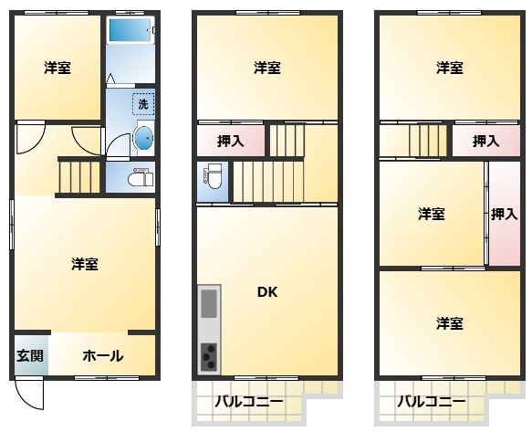 -階の間取り図