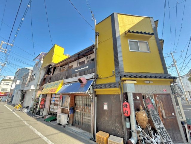 大阪市東住吉区針中野１丁目の賃貸アパートの外観