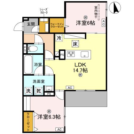 1階の間取り図