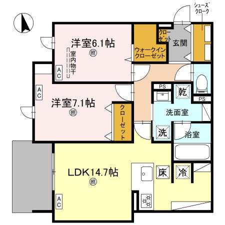 1階の間取り図