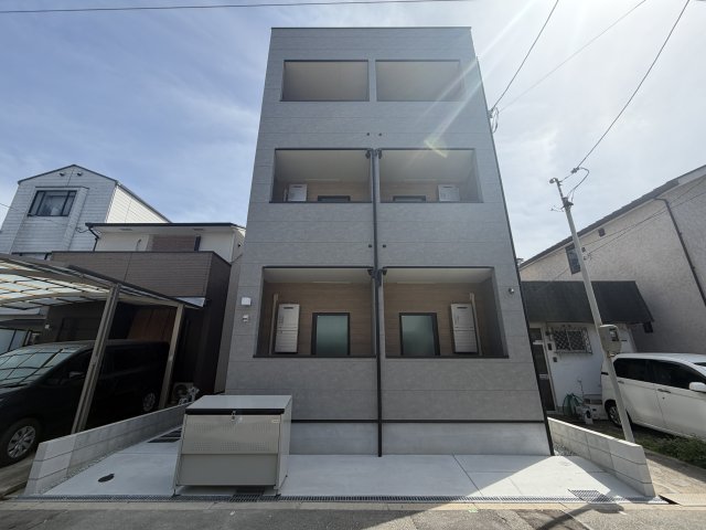 大阪市東住吉区鷹合２丁目の賃貸アパートの外観