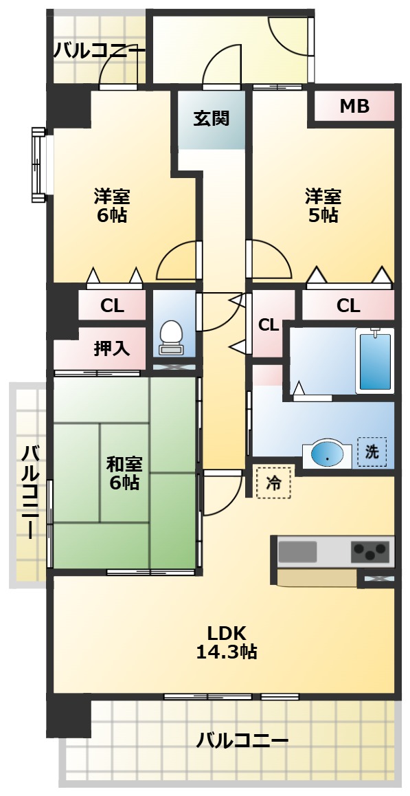 8階の間取り図