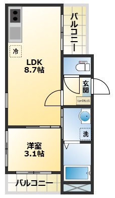 2階の間取り図