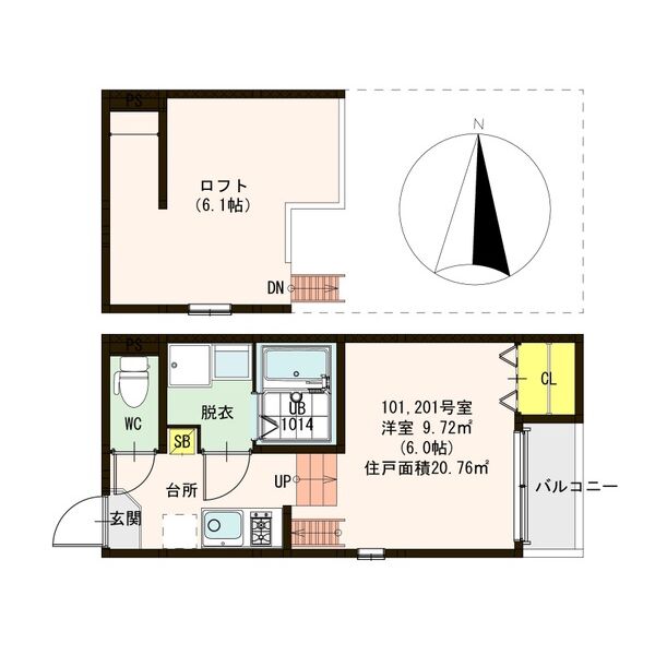 1階の間取り図