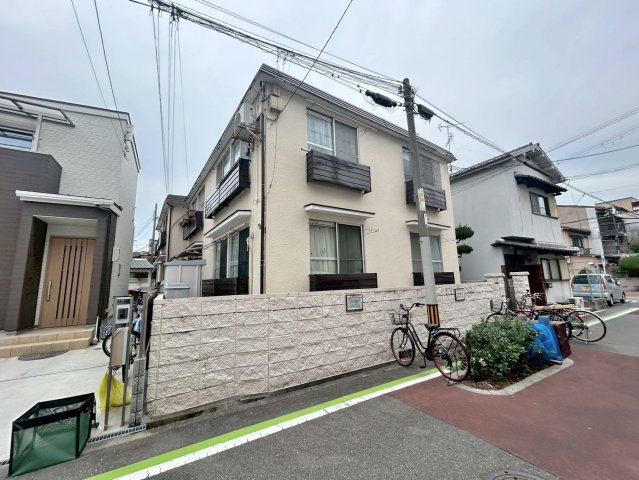 大阪市東住吉区鷹合４丁目の賃貸アパートの外観