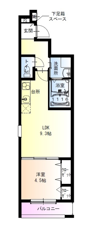 1階の間取り図