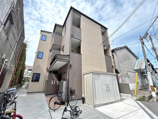 大阪市東住吉区照ケ丘矢田３丁目の賃貸アパートの外観