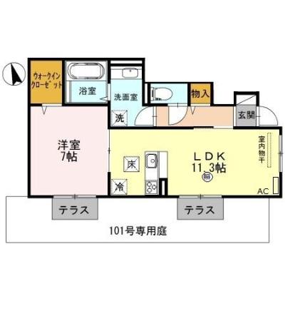 1階の間取り図