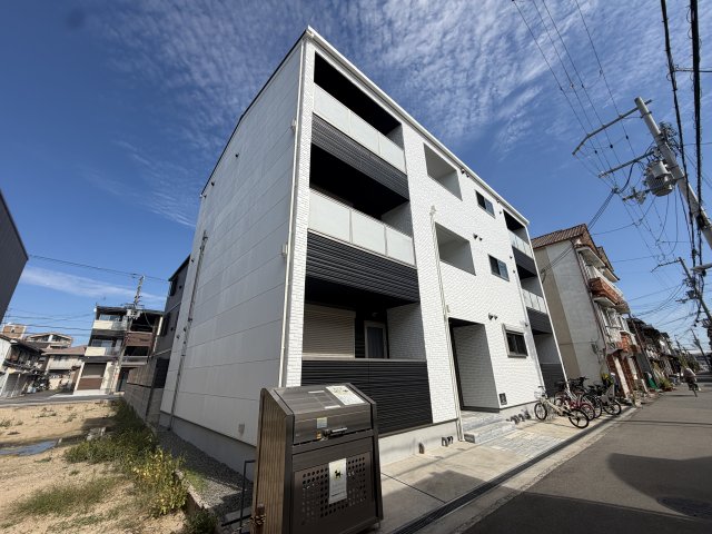 大阪市東住吉区住道矢田１丁目の賃貸アパートの外観
