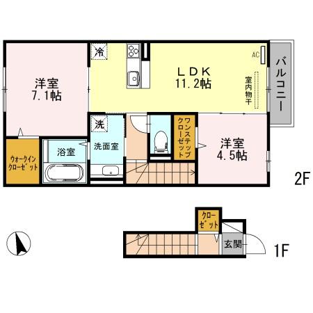 2階の間取り図