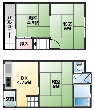 -階の間取り図