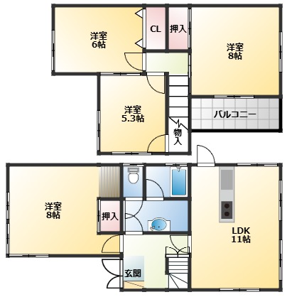 -階の間取り図
