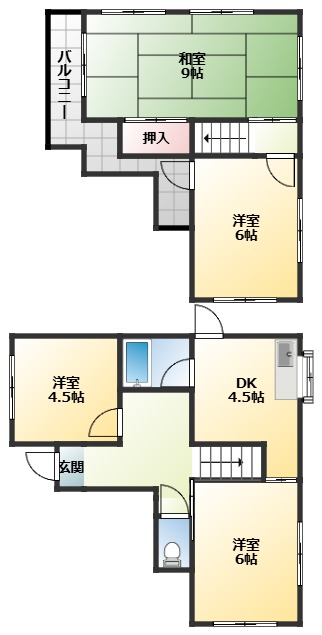 -階の間取り図