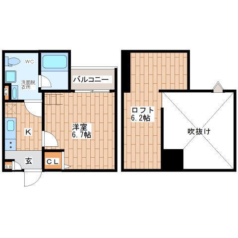 2階の間取り図