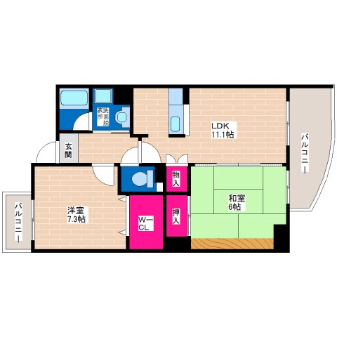 6階の間取り図