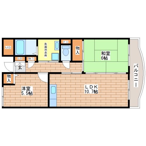 2階の間取り図