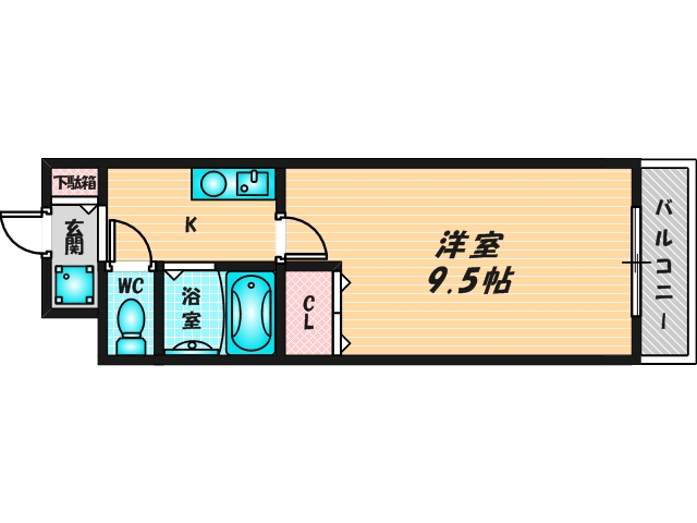 バス・トイレがセパレート、収納がある住みやすい間取りです。 