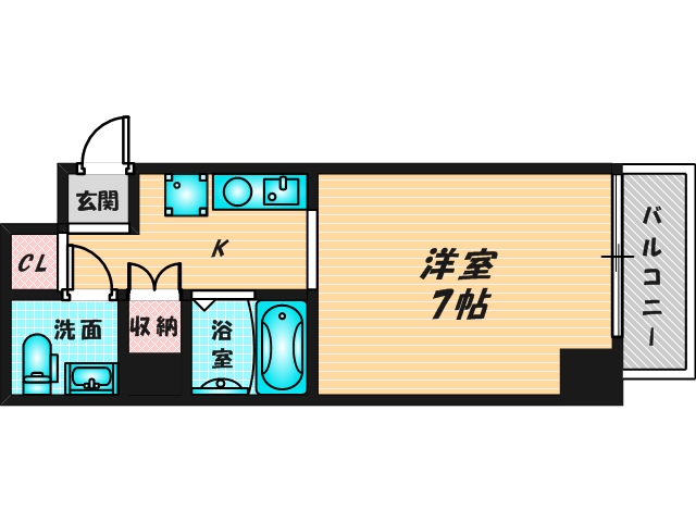 バス・トイレがセパレート、収納がある住みやすい間取りです。 