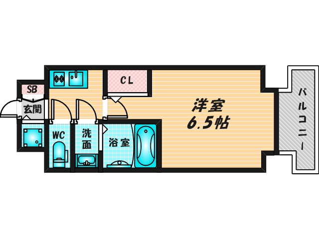 ゆったりくつろげる単身さん向けの間取り。 