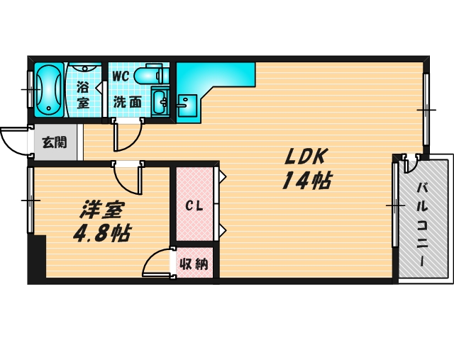 新婚さんにピッタリ。使いやすいゆったりとした間取り。 