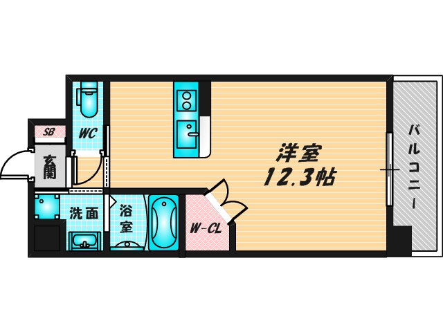 初めての1人暮らしにピッタリのコンパクトな間取です。 