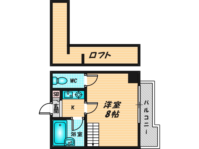 バス・トイレがセパレート、収納がある住みやすい間取りです。