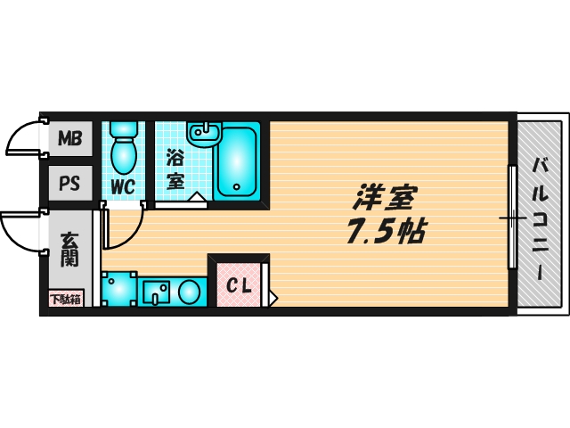 バス・トイレがセパレート、収納がある住みやすい間取りです。