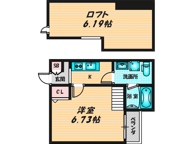 シンプルな単身さん向きのマンションです。 