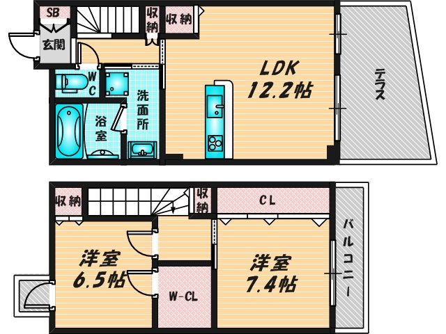 新婚さんにピッタリ。使いやすいゆったりとした間取り。 