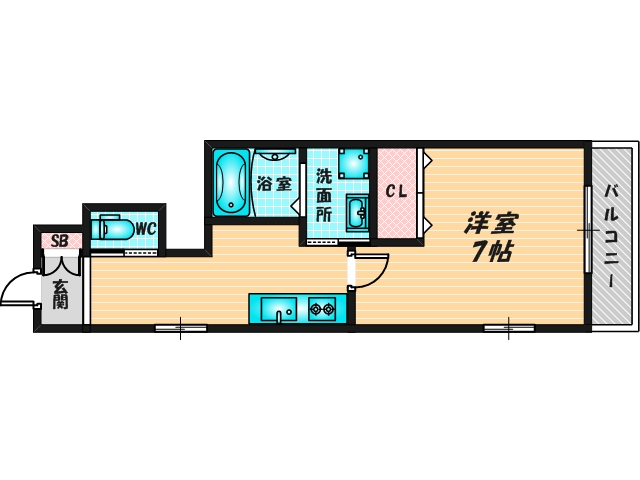 バス・トイレがセパレート、収納がある住みやすい間取りです。 