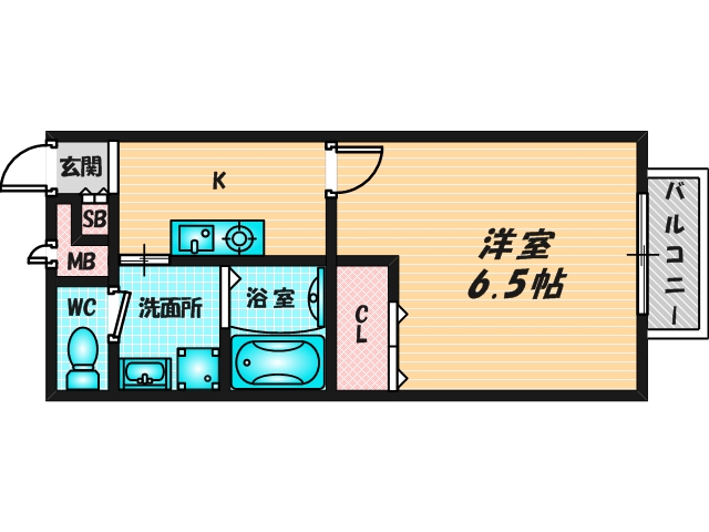 シンプルで使い勝手の良い間取り